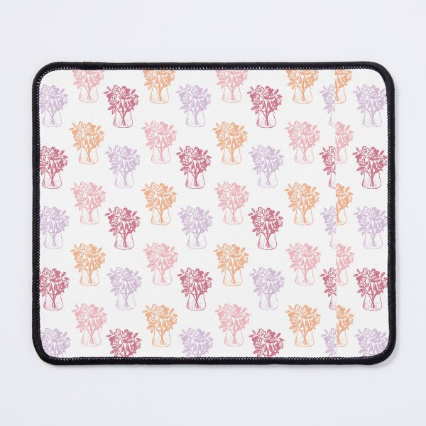 Item preview, Hand Drawn Floral Vase Pattern | Pink Purple Orange Boho Botanical Design designed and sold by poppet103.