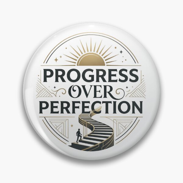 Item preview, Premium Progress Over Perfection Luxury Typography Motivational T-Shirt Design designed and sold by Ponsak.