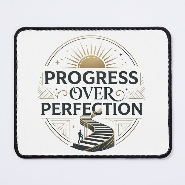 Item preview, Premium Progress Over Perfection Luxury Typography Motivational T-Shirt Design designed and sold by Ponsak.
