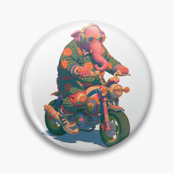 Item preview, Ganesha Chopper Motorcycle Neon Pop Art Biker designed and sold by PANNARUK THAILAND.
