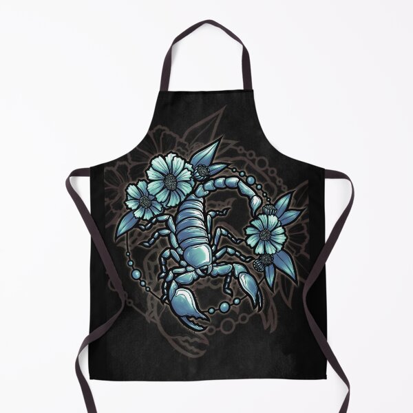 Item preview, scorpion & desert sunflowers (blue) designed and sold by Rumcherry Art.
