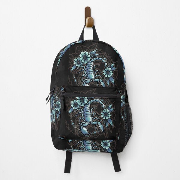 Item preview, scorpion & desert sunflowers (blue) designed and sold by Rumcherry Art.