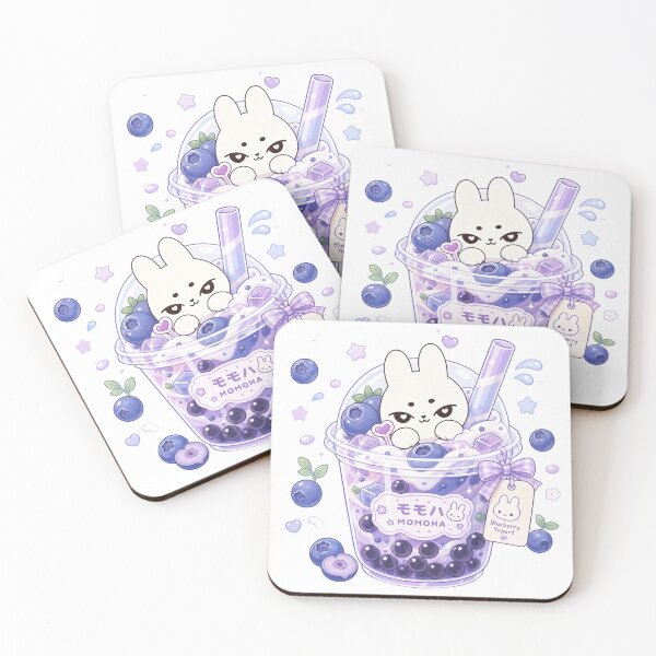 Item preview, Kawaii Blueberry Bunny Bubble Tea designed and sold by kokoriiland.