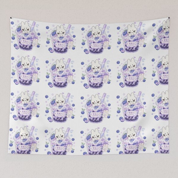 Item preview, Kawaii Blueberry Bunny Bubble Tea designed and sold by kokoriiland.