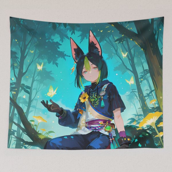 Item preview, Tighnari Genshin Impact Mystic Forest Dendro Anime designed and sold by SuperTeamCanada.