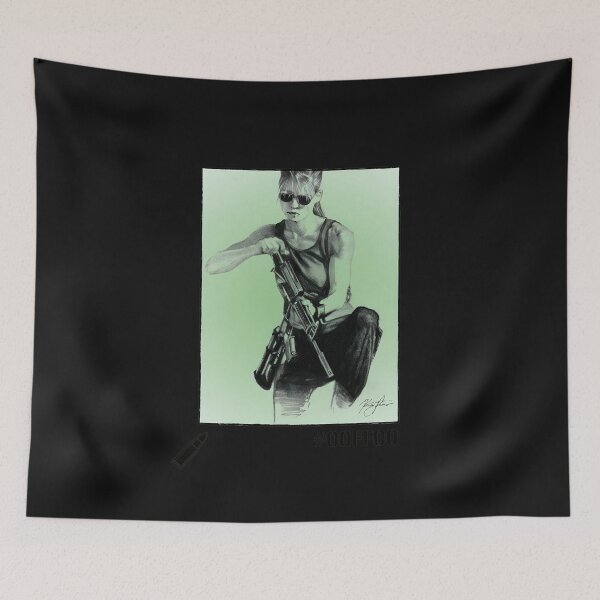 Item preview, Action Heroine Armed Sketch Portrait designed and sold by DanasGayagor.