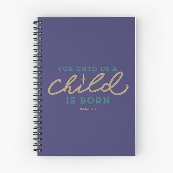 Item preview, For Unto Us a Child Is Born Isaiah 9:6 Christmas Bible Verse Christian Scripture Art designed and sold by Blessed Be Your Name.