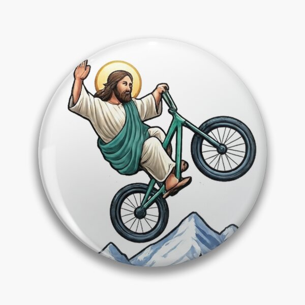 Item preview, Funny Jesus Cyclist designed and sold by yunamaliskova.