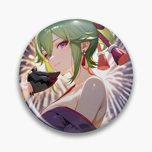 Item preview, Kuki Shinobu Genshin Impact Festival Night With Fireworks And Lanterns designed and sold by SuperTeamCanada.