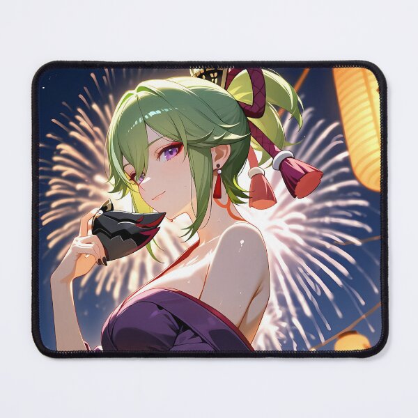 Item preview, Kuki Shinobu Genshin Impact Festival Night With Fireworks And Lanterns designed and sold by SuperTeamCanada.
