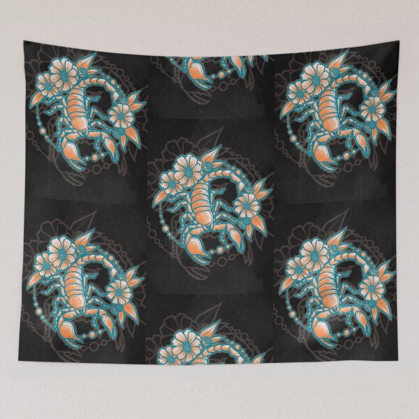 Item preview, scorpion & desert sunflowers (tropical) designed and sold by Rumcherry Art.