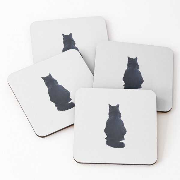 Item preview, Fluffy Black Domestic Longhair Cat From Behind Photo designed and sold by Deep Descent.