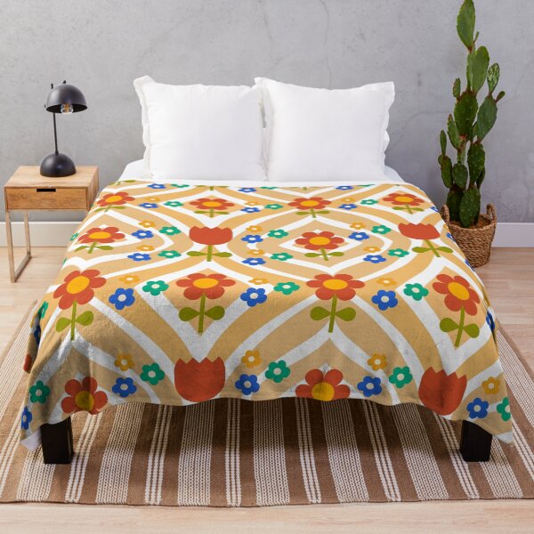 Item preview, 70's Groovy Flower with wavy Pattern designed and sold by shazdesign24.