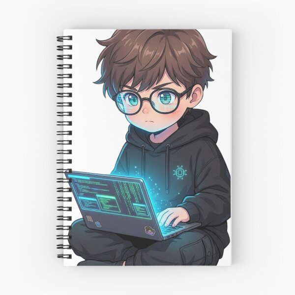 Item preview, Kawaii Coding Boy – Cute Anime Programmer Aesthetic designed and sold by krishna-artdesigns.