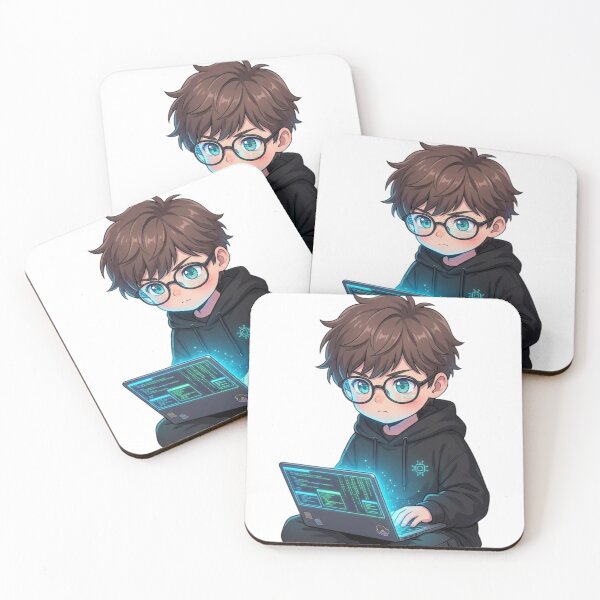 Item preview, Kawaii Coding Boy – Cute Anime Programmer Aesthetic designed and sold by krishna-artdesigns.