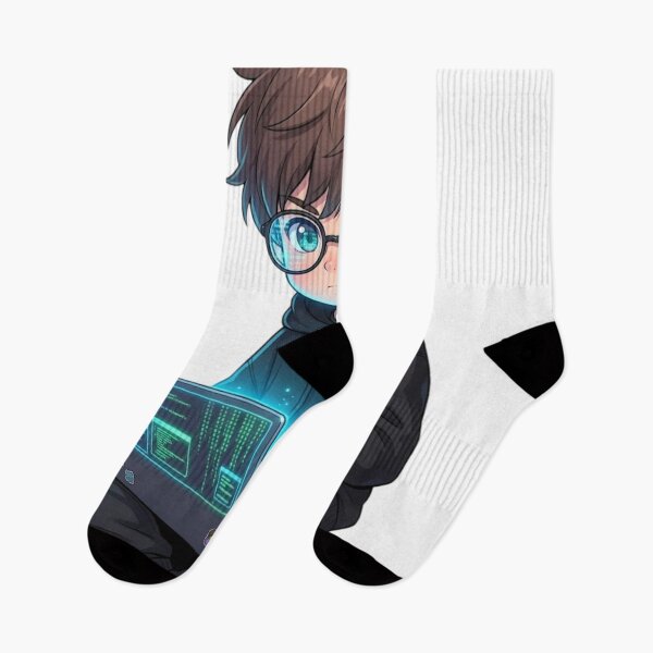 Item preview, Kawaii Coding Boy – Cute Anime Programmer Aesthetic designed and sold by krishna-artdesigns.
