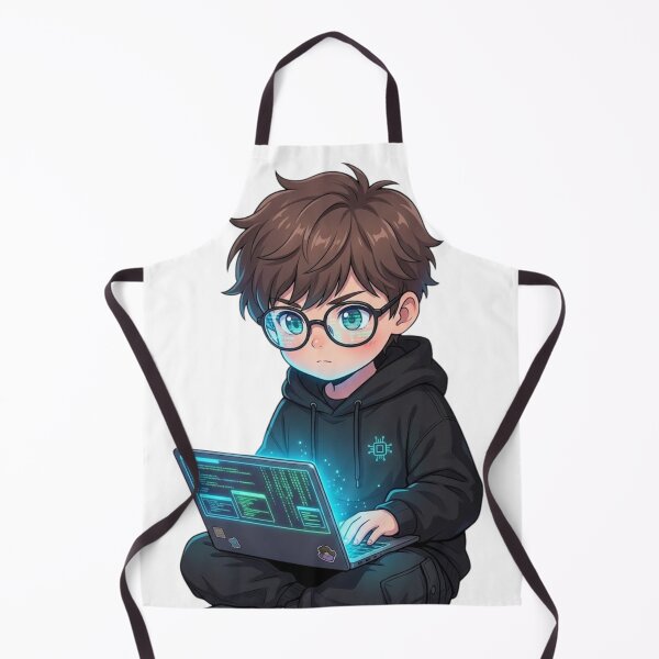 Item preview, Kawaii Coding Boy – Cute Anime Programmer Aesthetic designed and sold by krishna-artdesigns.