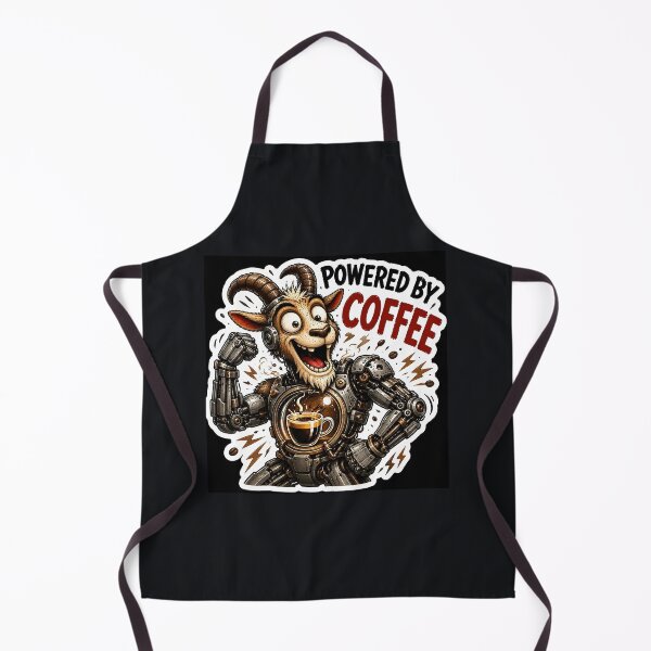 Item preview, Funny Coffee Goat Sticker Pack Vol 1-Powered By Coffee Funny Robot Goat designed and sold by Easternpantry.