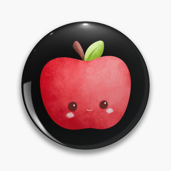 Item preview, Cute Kawaii Watercolor Apple Character Sticker | Adorable Smiling Fruit Illustration designed and sold by FestivityFinds.