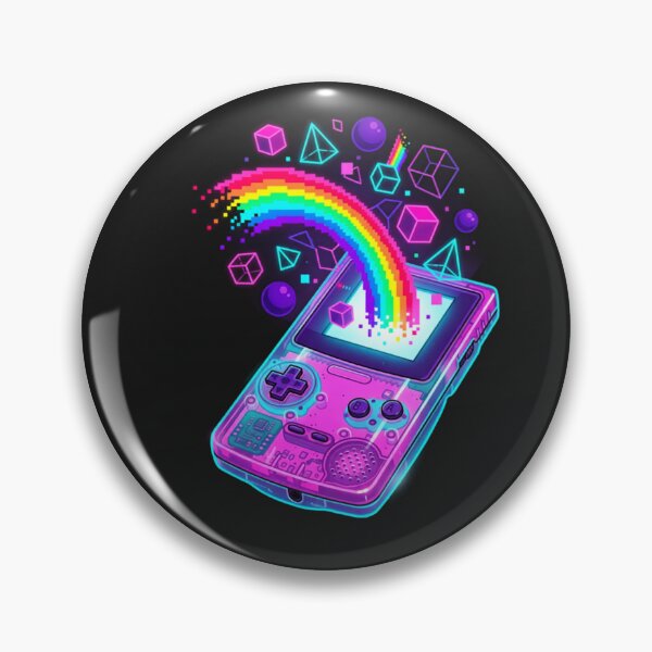 Item preview, Retro Neon Gamer Pixel Rainbow Console designed and sold by MagsMarC.