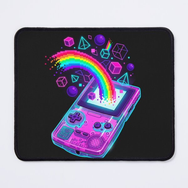 Item preview, Retro Neon Gamer Pixel Rainbow Console designed and sold by MagsMarC.