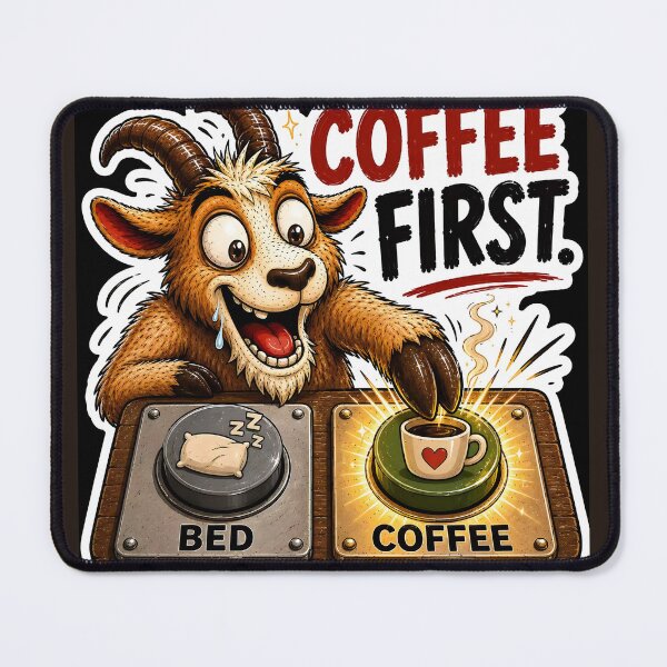 Item preview, Funny Coffee Goat Sticker Pack Vol 1-Coffee First Funny Coffee Goat Sticker designed and sold by Easternpantry.
