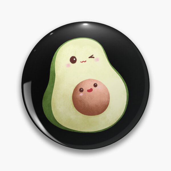 Item preview, Cute Kawaii Avocado Sticker – Adorable Winking Avocado Watercolor Character designed and sold by FestivityFinds.