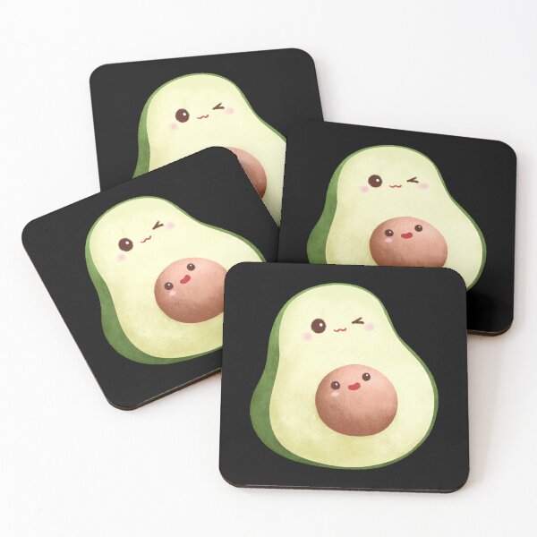 Item preview, Cute Kawaii Avocado Sticker – Adorable Winking Avocado Watercolor Character designed and sold by FestivityFinds.