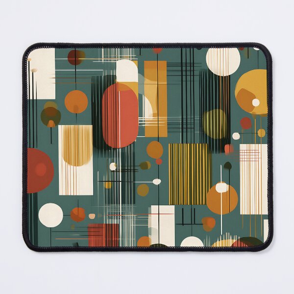 Item preview, Mid Century Modern Geometric Turquoise Retro Pattern designed and sold by Boddicca.