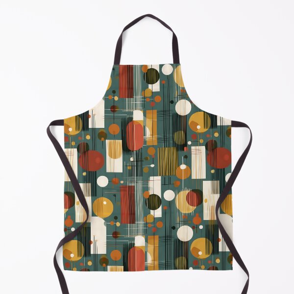 Item preview, Mid Century Modern Geometric Turquoise Retro Pattern designed and sold by Boddicca.
