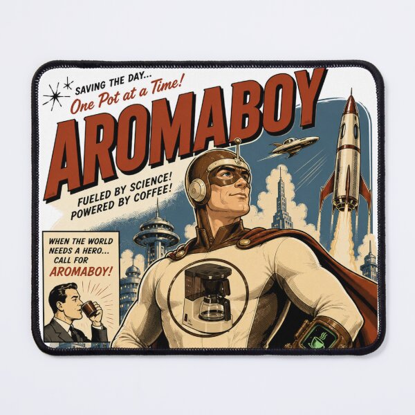 Item preview, AROMABOY - Coffeemachine / Superhero designed and sold by The Cocktail-Ninja Warrior.