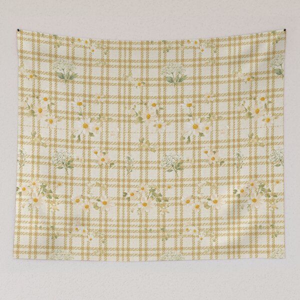Item preview, Yellow gingham daisy field pattern designed and sold by Luv4tete.