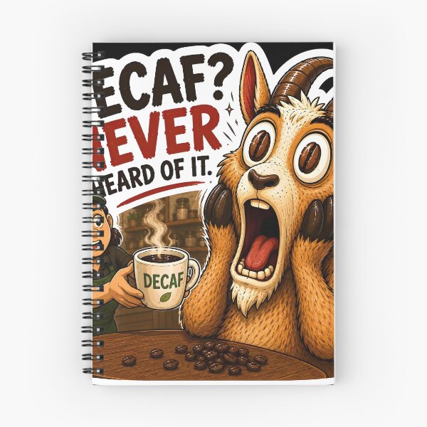 Item preview, ⁠Funny Coffee Goat Sticker Pack Vol 2⁠-Decaf Never Heard Of It Funny Goat⁠ designed and sold by Easternpantry.