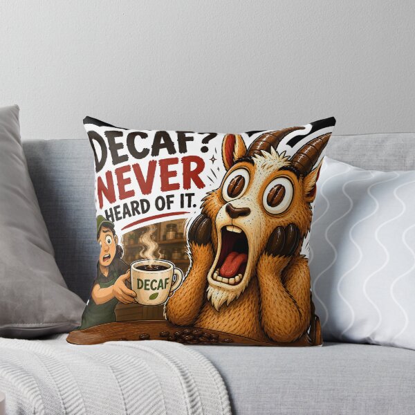 Item preview, ⁠Funny Coffee Goat Sticker Pack Vol 2⁠-Decaf Never Heard Of It Funny Goat⁠ designed and sold by Easternpantry.