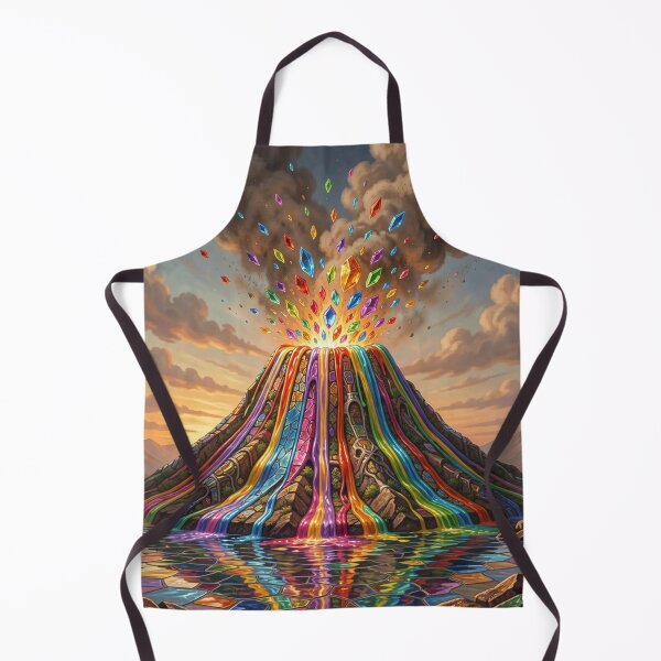 Item preview, Rainbow Gem Volcano Eruption Fantasy Landscape designed and sold by Pioneer Spirit Market.