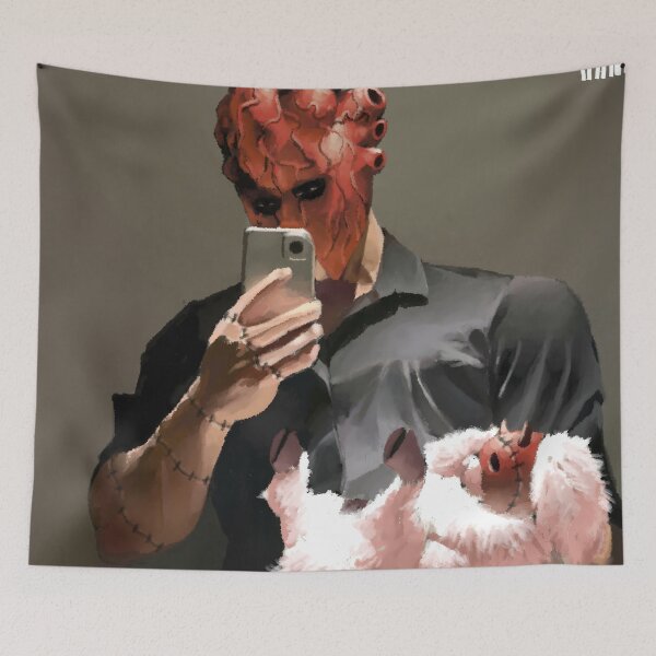 Item preview, Shin Dorohedoro Mirror Selfie Crimson Mask Cute Chaos designed and sold by riadjamai.