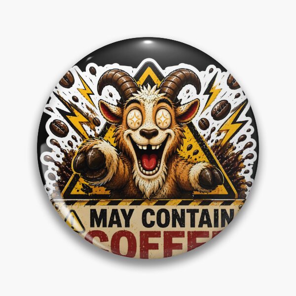 Item preview, ⁠Funny Coffee Goat Sticker Pack Vol 2⁠-May Contain Coffee Funny Goat Sticker designed and sold by Easternpantry.