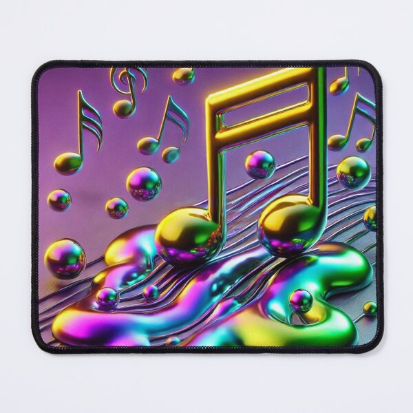 Item preview, Chromatic Liquid Musical Notes on Purple Silver Gradient designed and sold by Pioneer Spirit Market.
