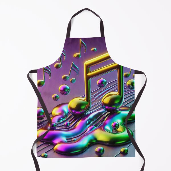 Item preview, Chromatic Liquid Musical Notes on Purple Silver Gradient designed and sold by Pioneer Spirit Market.