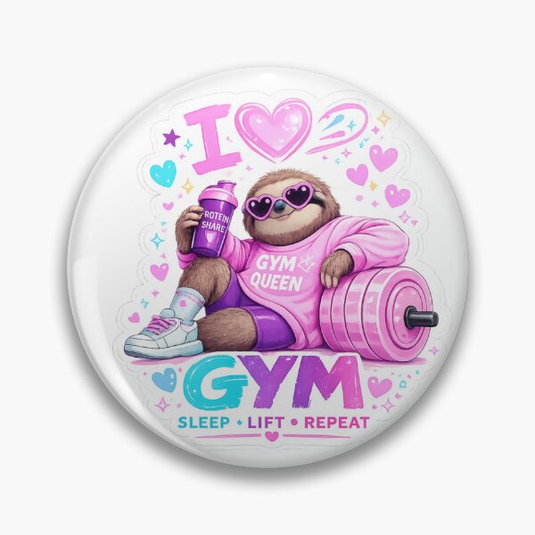 Item preview, I Love Gym Cute Sloth Fitness Sleep Lift Repeat designed and sold by Digistore1221.