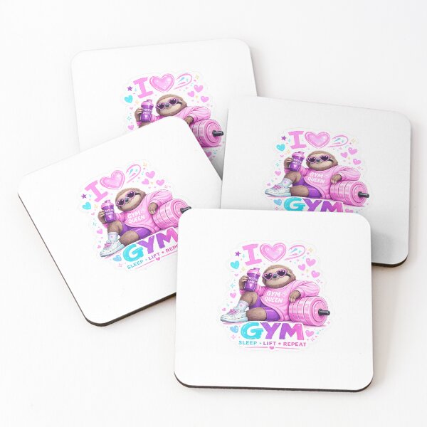 Item preview, I Love Gym Cute Sloth Fitness Sleep Lift Repeat designed and sold by Digistore1221.