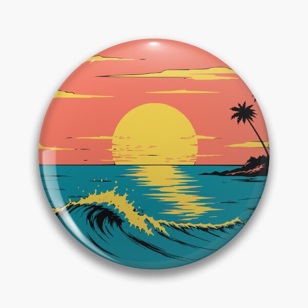 Item preview, Retro 80s Beach Sunset Wave - Vintage Summer Vaporwave Aesthetic designed and sold by wmhtees.