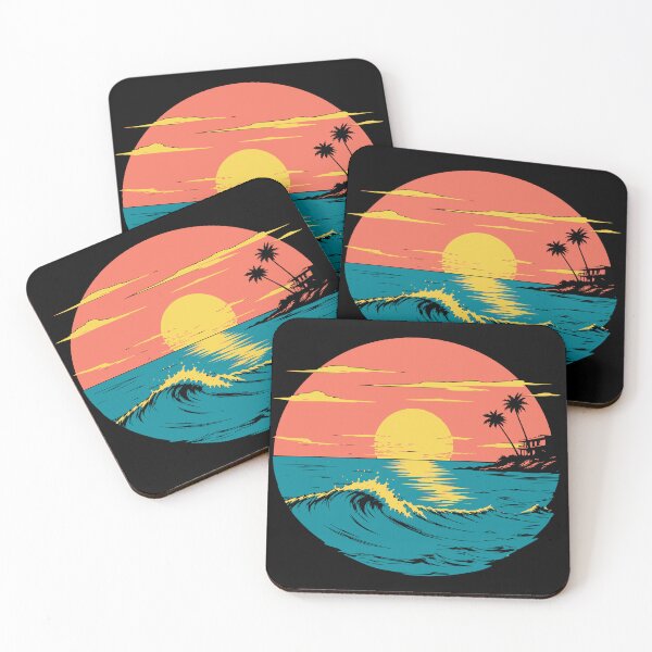 Item preview, Retro 80s Beach Sunset Wave - Vintage Summer Vaporwave Aesthetic designed and sold by wmhtees.