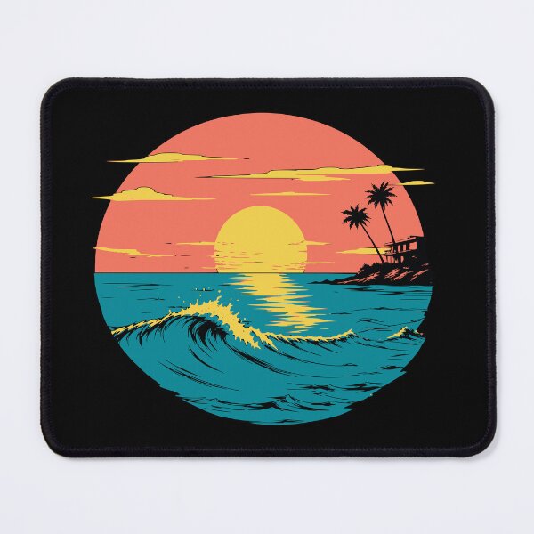Item preview, Retro 80s Beach Sunset Wave - Vintage Summer Vaporwave Aesthetic designed and sold by wmhtees.
