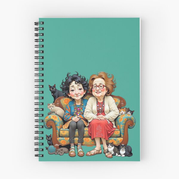 Item preview, Comical Lady Friends with Cats designed and sold by Beyond The Canvas.