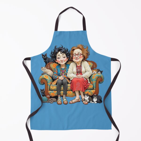 Item preview, Comical Lady Friends with Cats designed and sold by Beyond The Canvas.