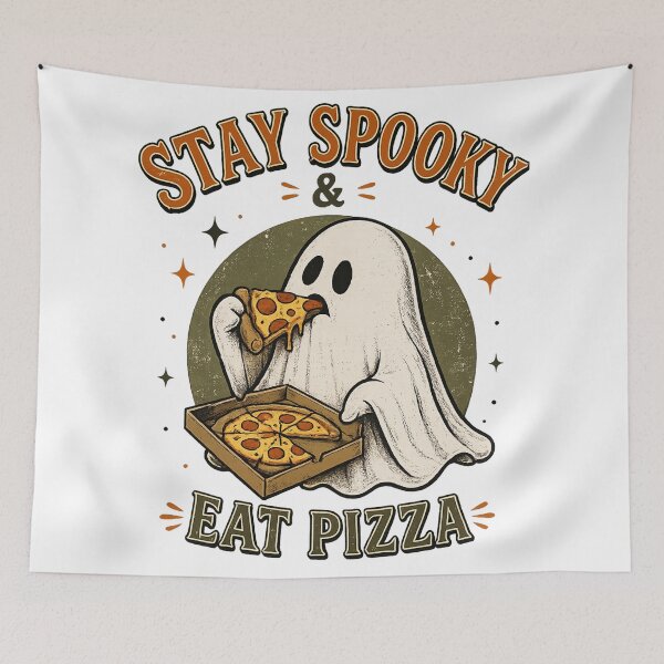 Item preview, Stay Spooky Eat Pizza Ghost designed and sold by LuloCreative.