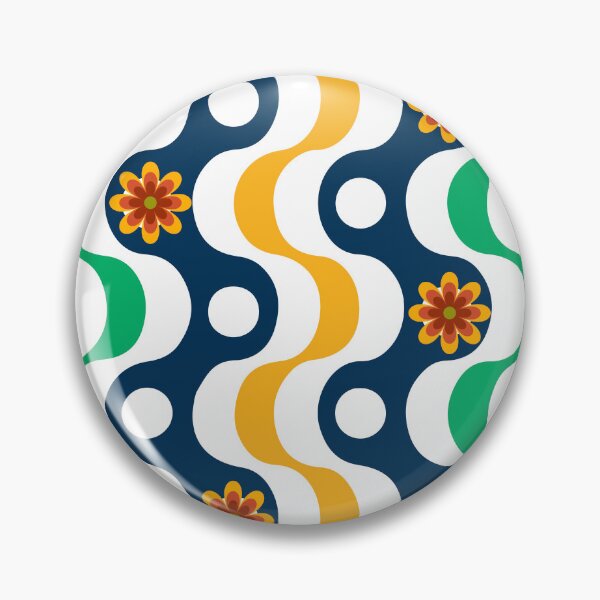 Item preview, Colorful Abstract Wavy Pattern with Groovy Flower designed and sold by shazdesign24.