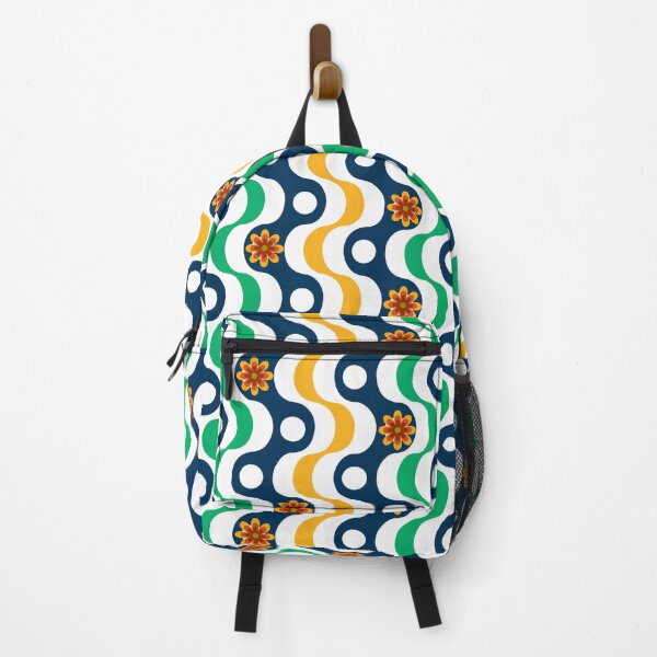 Item preview, Colorful Abstract Wavy Pattern with Groovy Flower designed and sold by shazdesign24.