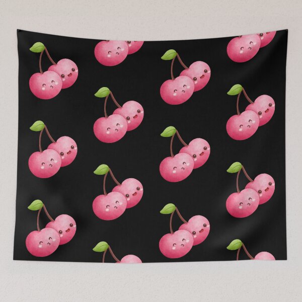 Aperçu de l'œuvre Autocollant Chibi Cerise Mignonne – Adorable Duo de Cerises Kawaii à l'Aquarelle créée et vendue par FestivityFinds.